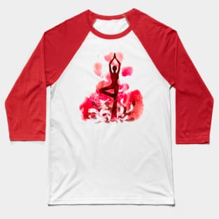 Yoga red Baseball T-Shirt